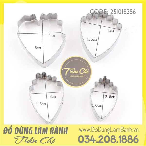 Bộ cắt hoa Mẫu Đơn nhỏ 4c (A356)