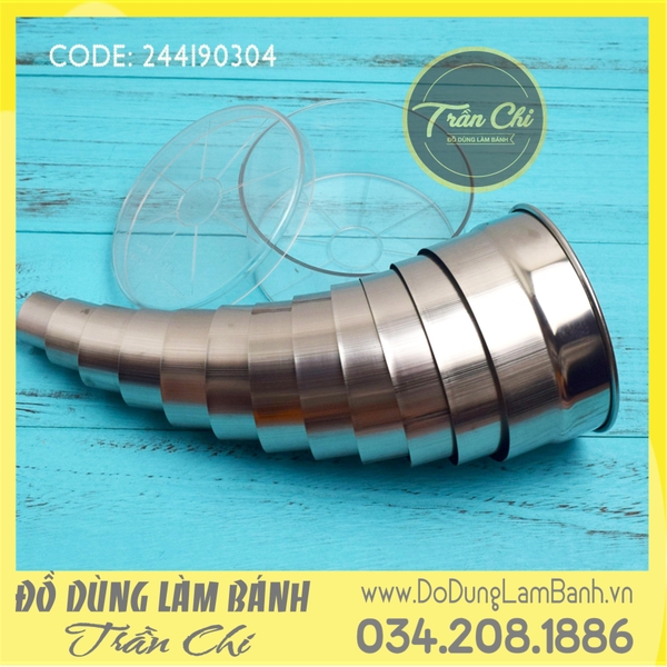 Bộ làm bánh hình TRÒN INOX - 12c