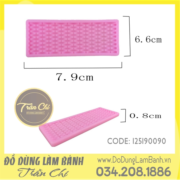 Khuôn silicone Viền sọc lưới lớn (có bo)