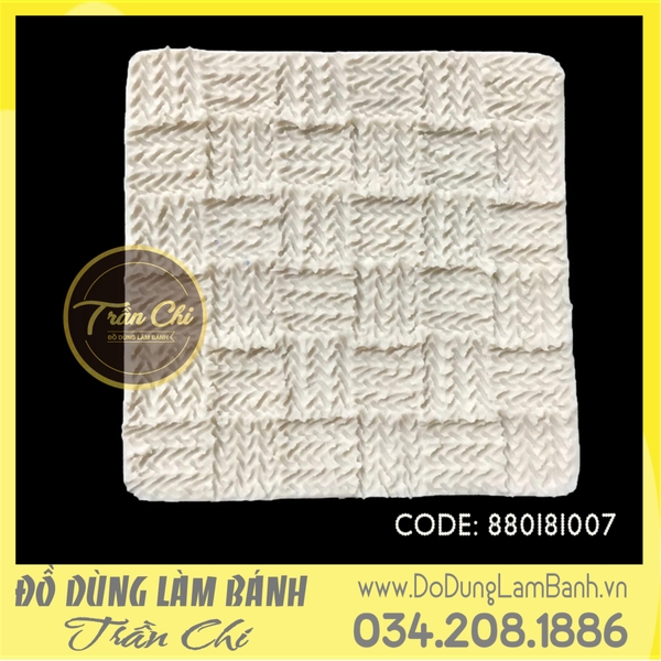 Khuôn silicone Vân móc len ô lớn