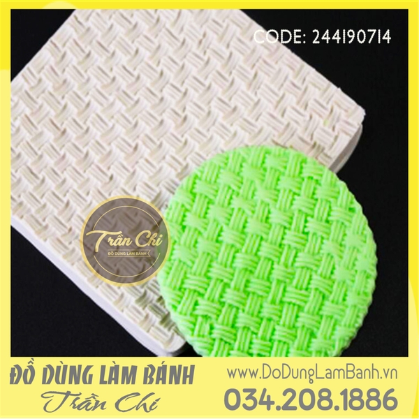Khuôn silicone Vân móc len 3 đường nhỏ