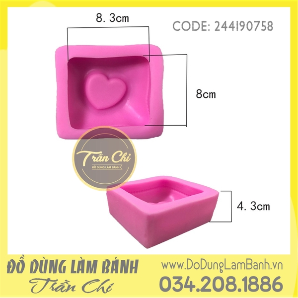 Khuôn silicone Gối tim