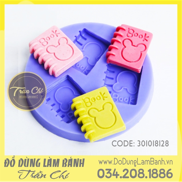 Khuôn silicone Quyển sách nhỏ 3c