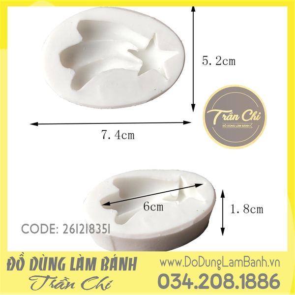 Khuôn silicone Sao xẹt