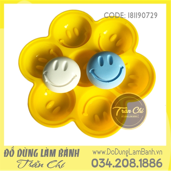 Khuôn silicone vỉ Mặt cười tròn lớn 7c