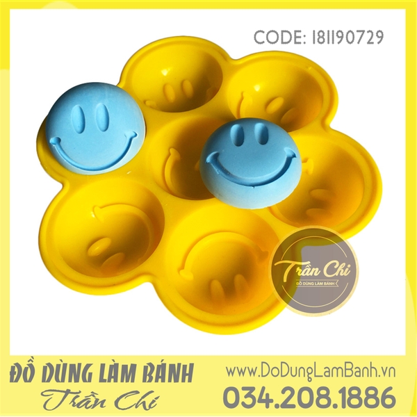 Khuôn silicone vỉ Mặt cười tròn lớn 7c