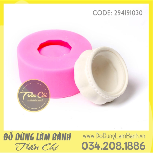 Khuôn silicone Chậu cây tròn (có lõi)