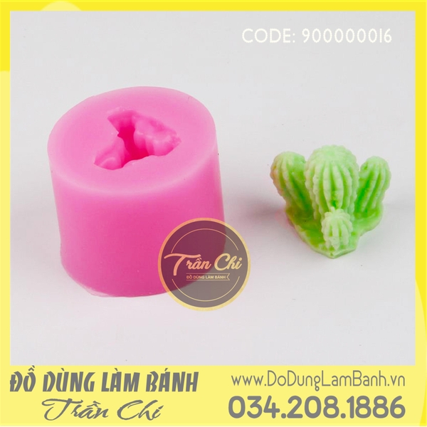 Khuôn silicone Xương rồng tròn 4c
