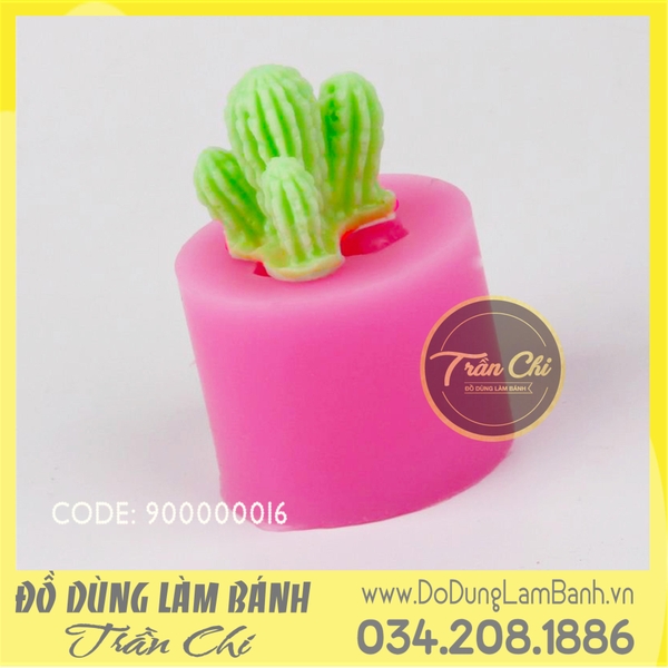 Khuôn silicone Xương rồng tròn 4c