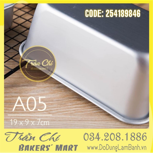 LA05 - Khuôn LOAF nhôm đúc chữ nhật Bánh Mì - A05 (19x9x7cm) (4/6)