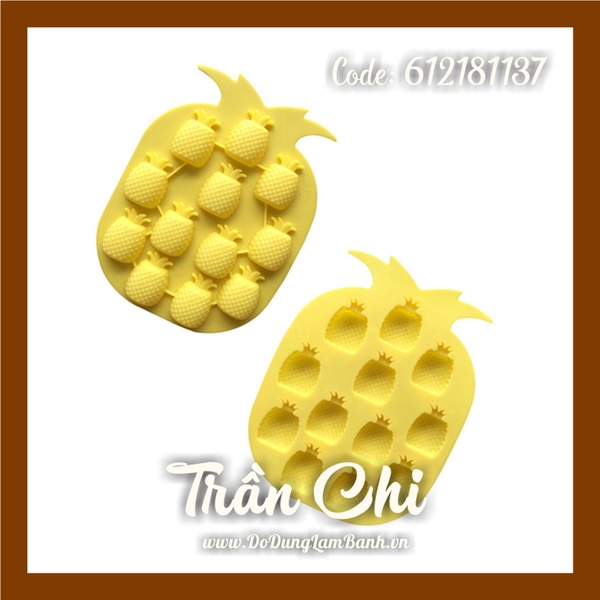 VN1850 - Khuôn silicone vỉ Trái KHÓM 12c (20/11)
