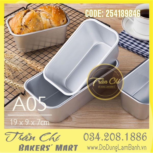 LA05 - Khuôn LOAF nhôm đúc chữ nhật Bánh Mì - A05 (19x9x7cm) (4/6)