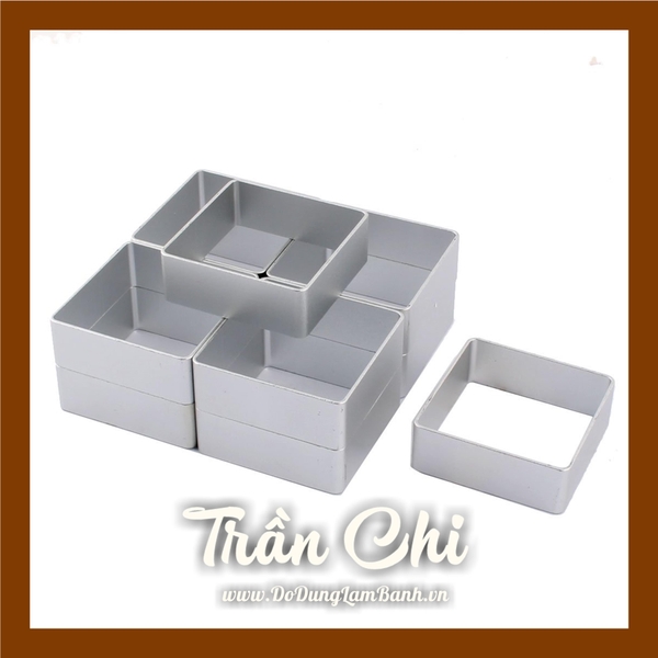 DVU10 - Khuôn ấn bánh dứa - Hình VUÔNG - Lốc 10 cái (11/10)