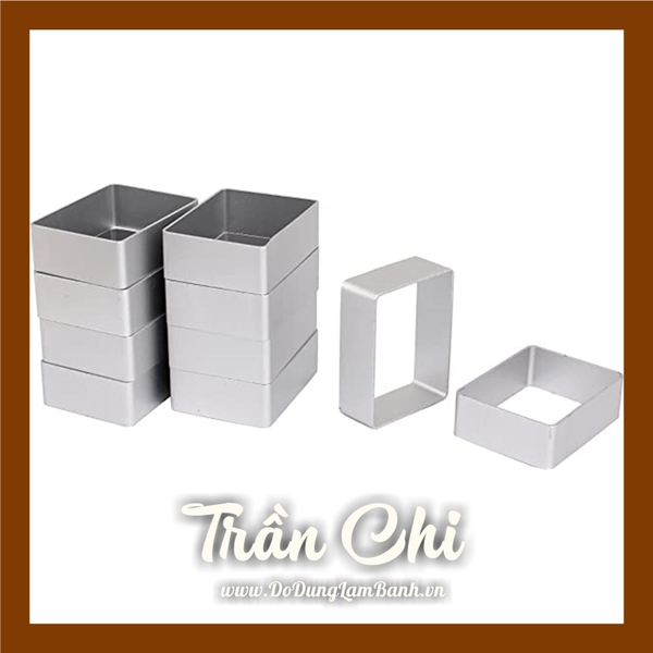 DCN10 - Khuôn ấn bánh dứa - Hình CHỮ NHẬT NGẮN - Lốc 10 cái (11/10)
