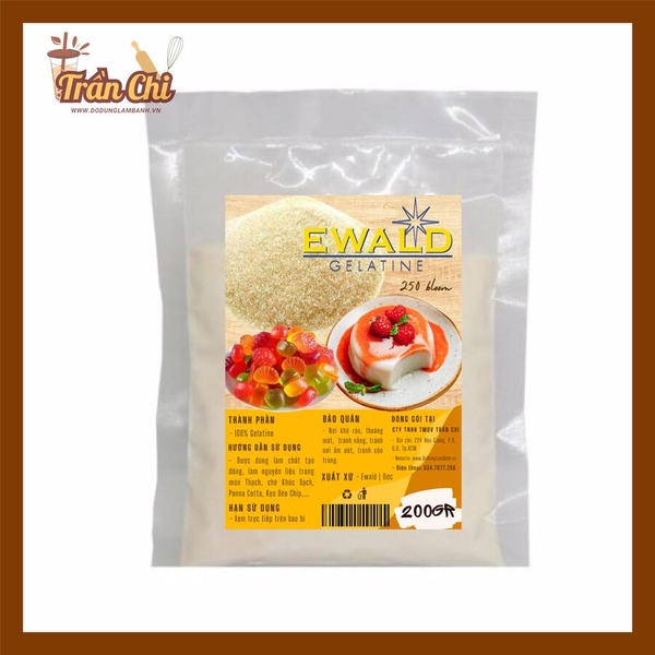 Bột Gelatin 250 bloom - Gói 200gr (Gelatin bột)