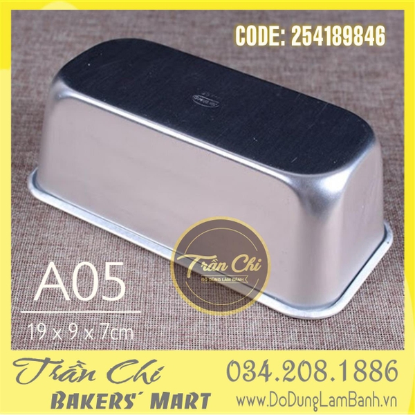 LA05 - Khuôn LOAF nhôm đúc chữ nhật Bánh Mì - A05 (19x9x7cm) (4/6)