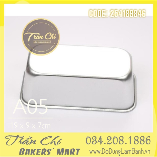 LA05 - Khuôn LOAF nhôm đúc chữ nhật Bánh Mì - A05 (19x9x7cm) (4/6)
