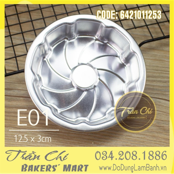 Khuôn nhôm đúc HOA TRÒN - E01 (12.5x3cm)