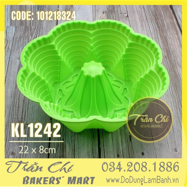 Khuôn silicone Hoa 8 cánh xếp tầng LỚN (KL1242) (22x8cm)