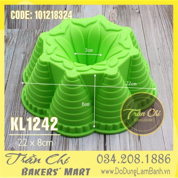 Khuôn silicone Hoa 8 cánh xếp tầng LỚN (KL1242) (22x8cm)