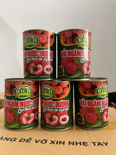 VẢI thiều ngâm RICH FRUIT - Lon 565gr