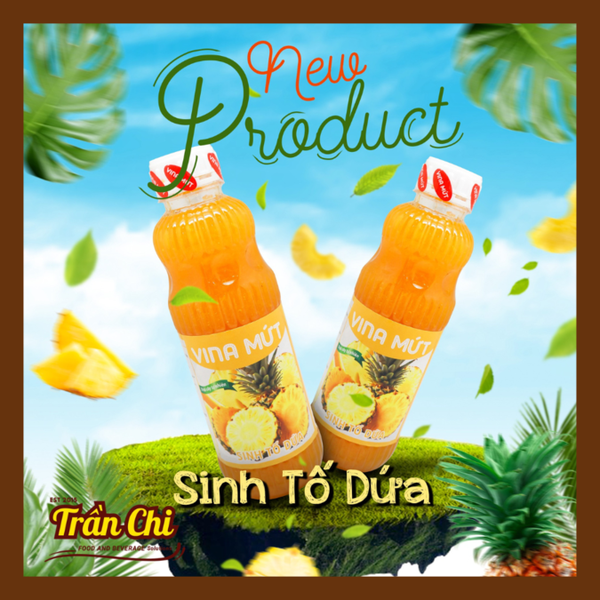 Sinh tố DỨA/KHÓM Vina Mứt - Chai 1L