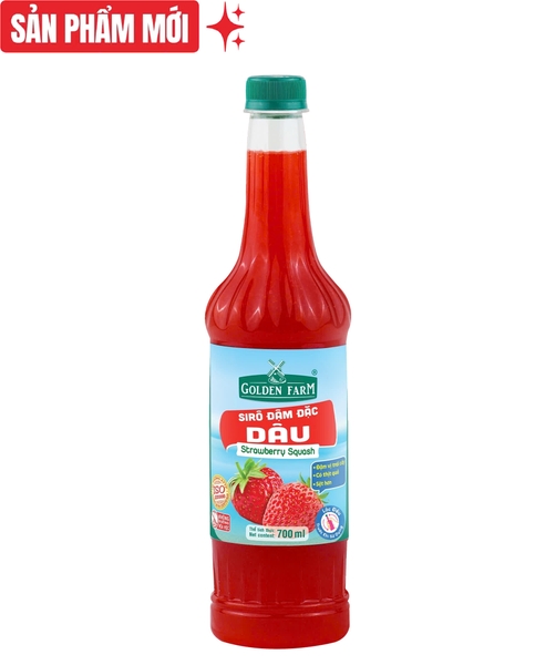 Siro Đậm Đặc DÂU Golden Farm - Chai 700ml