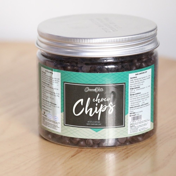 H61113-03 - Socola CHIP ĐEN Cacao Talk - Hủ 300gr