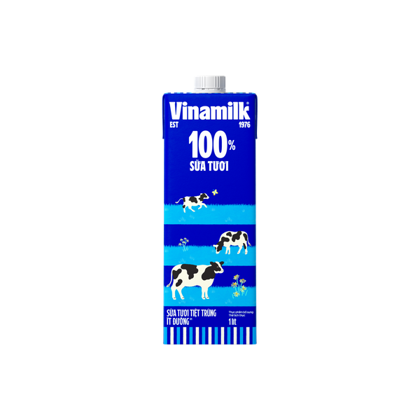 Sữa tươi ÍT ĐƯỜNG VINAMILK - Hộp 1L