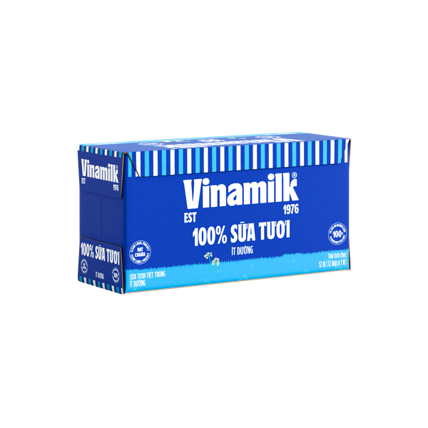 Sữa tươi ÍT ĐƯỜNG VINAMILK - Hộp 1L
