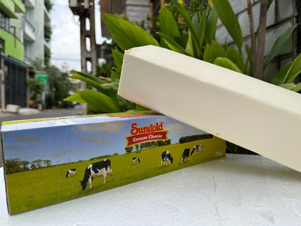 Phô mai kem Cream Cheese SUNGOLD Úc - Cây 2kg