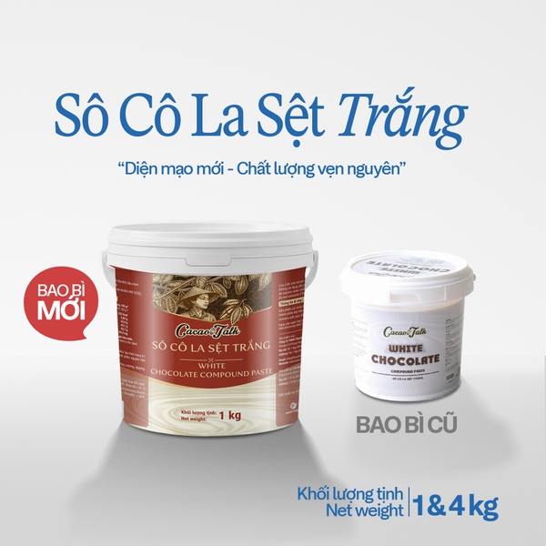 Socola SỆT TRẮNG White Cacao Talk (P63-114) - Xô 1kg