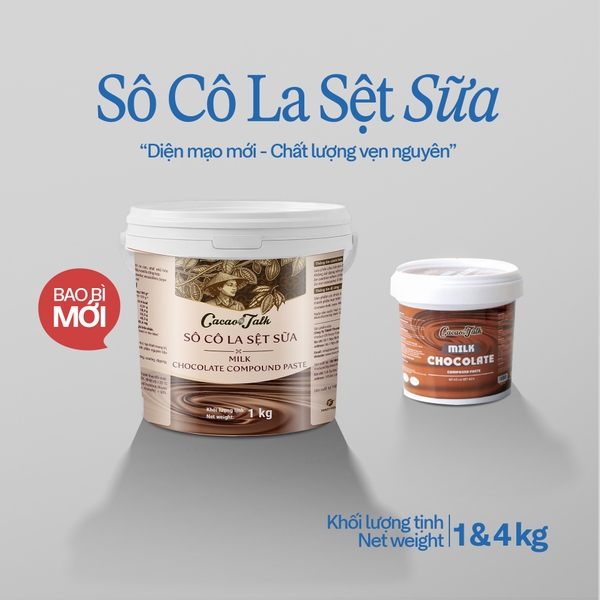 Socola SỆT SỮA Nâu Milk Cacao Talk (P62-114) - Xô 1kg