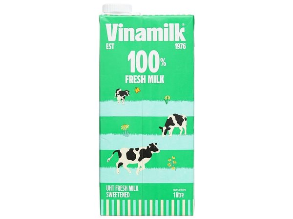 Sữa tươi CÓ ĐƯỜNG VINAMILK - Hộp 1L