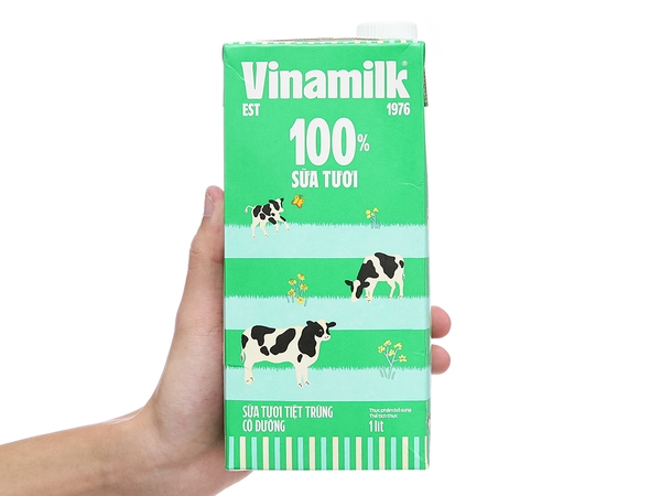 Sữa tươi CÓ ĐƯỜNG VINAMILK - Hộp 1L