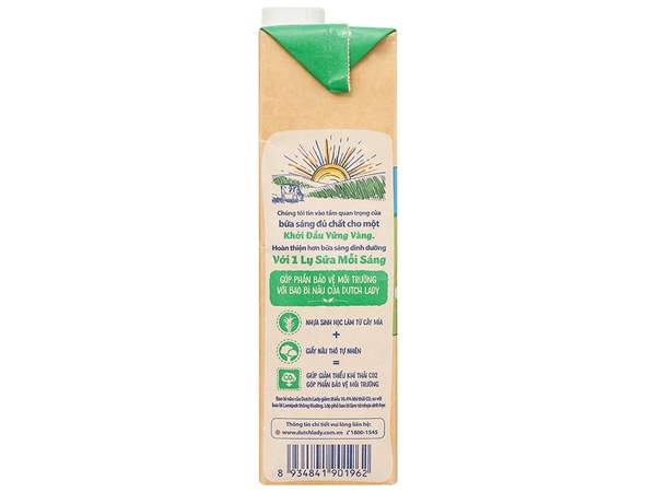 Sữa tươi tiệt trùng Dutch Lady CÓ ĐƯỜNG - Hộp 965ml
