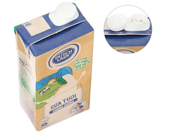 Sữa tươi tiệt trùng Dutch Lady KHÔNG ĐƯỜNG - Hộp 965ml