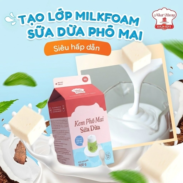 B8 - Kem Phô Mai SỮA DỪA Nhất Hương - Hộp 500gr