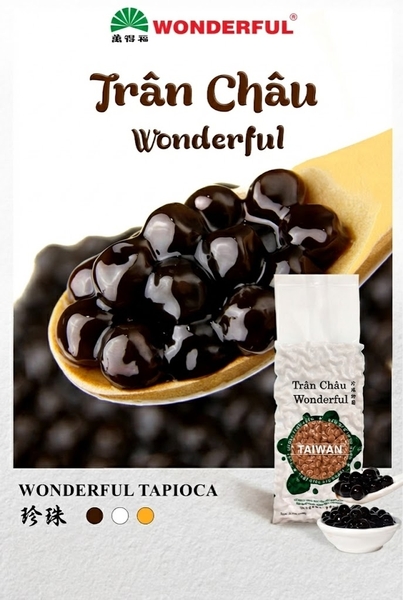Trân Châu ĐEN Caramel WONDERFUL - Gói 1kg