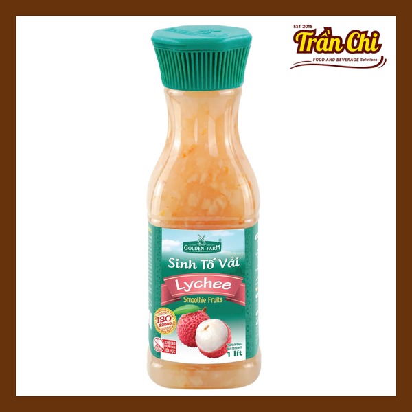 Sinh tố VẢI Golden Farm - Chai 1 lít