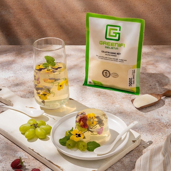 Bột Gelatine GREENIFI 250 bloom - Gói 200gr