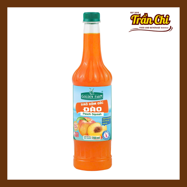 Siro Đậm Đặc ĐÀO Golden Farm - Chai 700ml