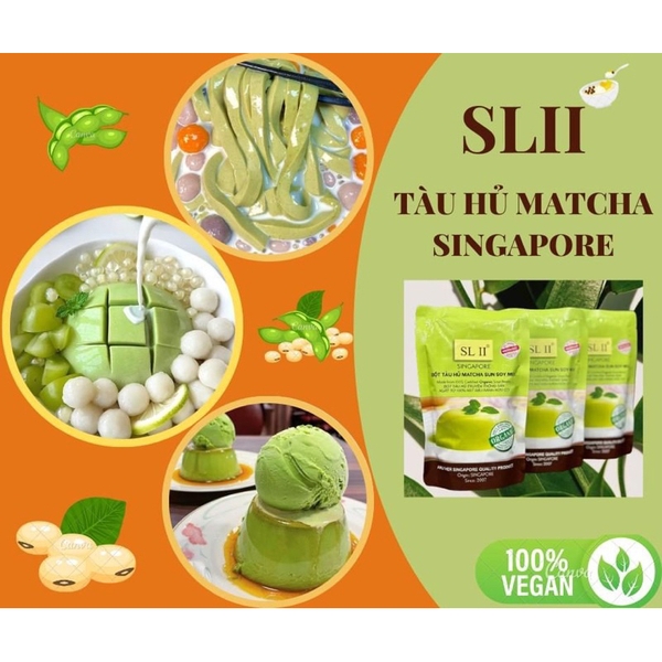 Bột Tàu Hủ MATCHA Trà Xanh Sun Soy Mix Singapore - Gói 90gr