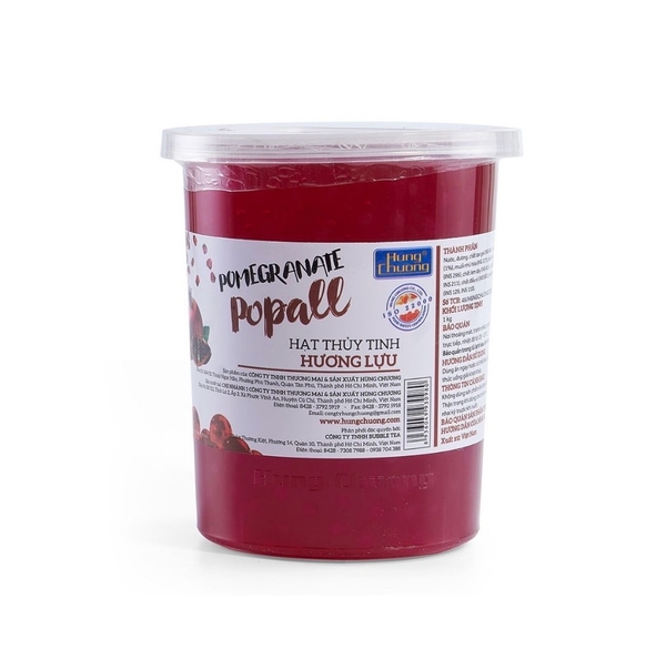 Hạt Thủy Tinh LỰU ĐỎ Popball Hùng Chương - Hủ 1kg