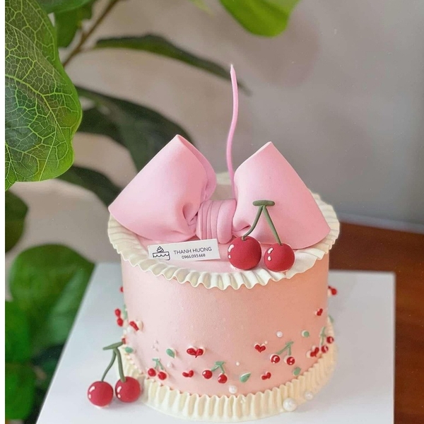 Nơ đất nặn 12x7cm - Màu HỒNG