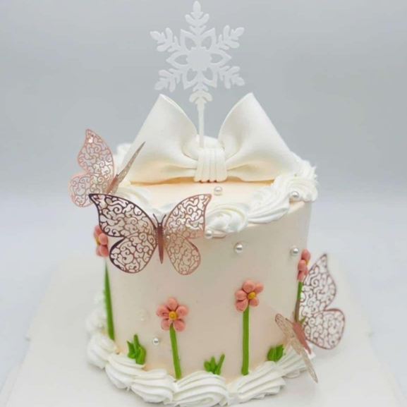 Nơ đất nặn 12x7cm - Màu TRẮNG