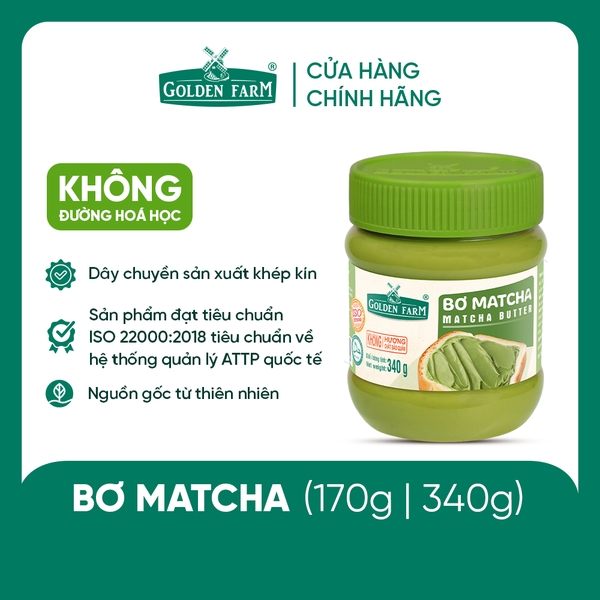 Bơ MATCHA Golden Farm - Hủ 340gr