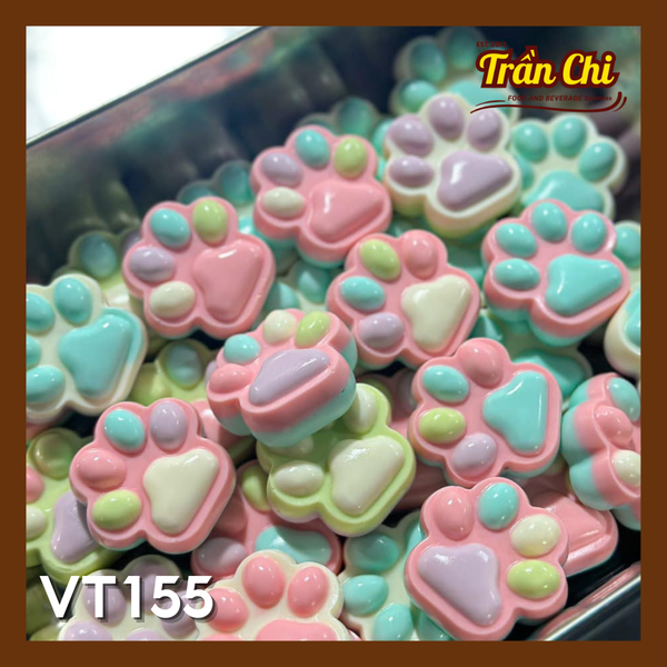 Khuôn silicone vỉ Bàn Chân Mèo 10c NHỎ Chữ Nhật (VT155)