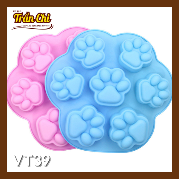 Khuôn silicone vỉ Bàn Chân Mèo 7c 3D nổi (VT39)