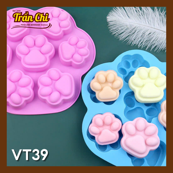 Khuôn silicone vỉ Bàn Chân Mèo 7c 3D nổi (VT39)
